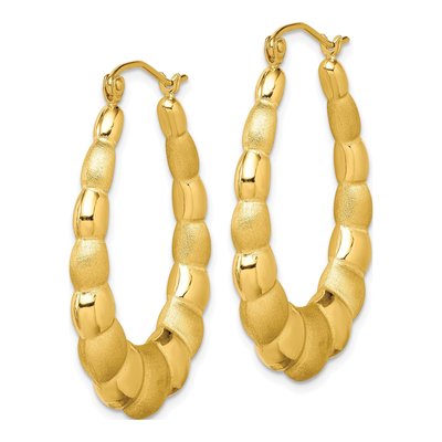 10K Yellow Gold 15mm Hoop Earrings – view 3