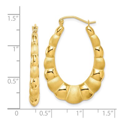 10K Yellow Gold 15mm Hoop Earrings – view 5