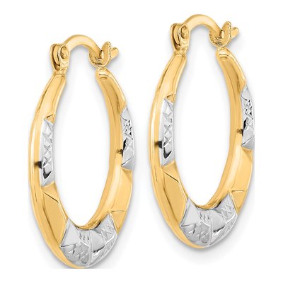 10K Yellow Gold 19mm Hollow Hoop Earrings – view 3