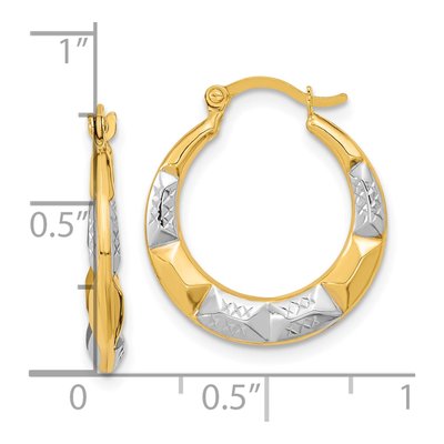 10K Yellow Gold 19mm Hollow Hoop Earrings – view 5