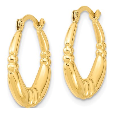 10K Yellow Gold Hoop Earrings – view 3