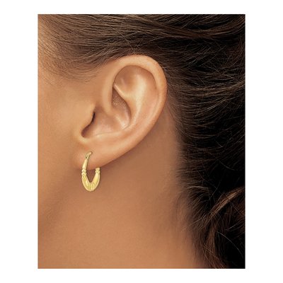 10K Yellow Gold Hoop Earrings – view 4