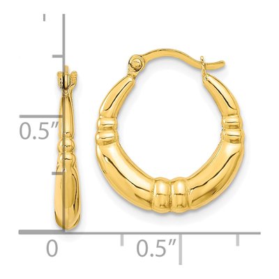 10K Yellow Gold Hoop Earrings – view 5