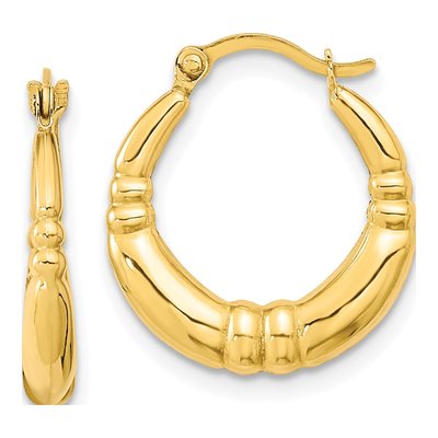 10K Yellow Gold Hoop Earrings