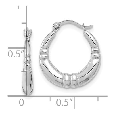 10K White Gold Hoop Earrings – view 3