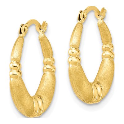 10K Yellow Gold 18mm Hoop Earrings – view 3
