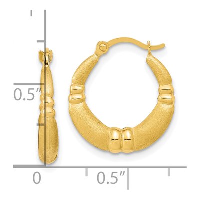 10K Yellow Gold 18mm Hoop Earrings – view 5