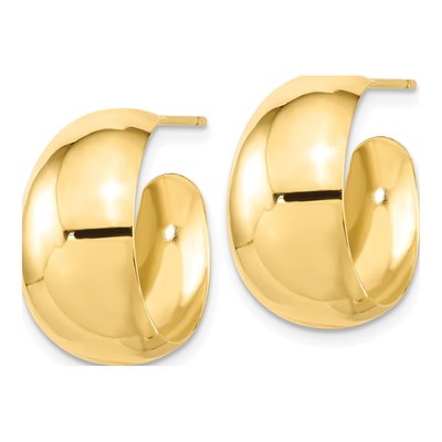 10K Yellow Gold 19mm Small Hoop Earrings – view 3