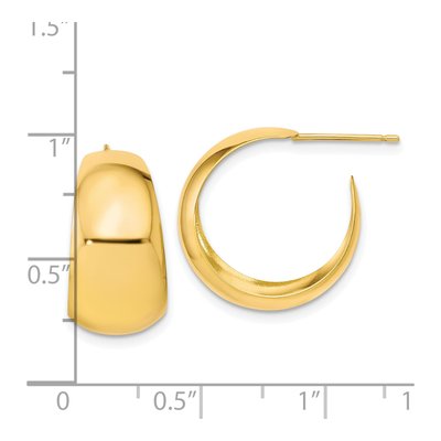 10K Yellow Gold 19mm Small Hoop Earrings – view 5