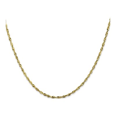 10K Yellow Gold 1.8mm Diamond-Cut Rope Chain – view 2