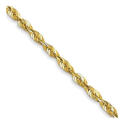 10K Yellow Gold 1.8mm Diamond-Cut Rope Chain