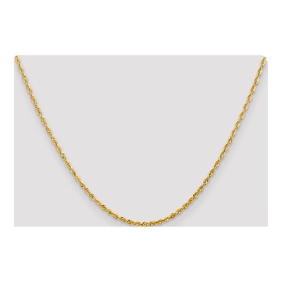 10K Yellow Gold 2.25mm Diamond-Cut 24-Inch Rope Chain – view 4