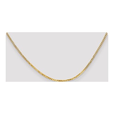 10K Yellow Gold 2.2mm Flat Beveled Curb Chain – view 4