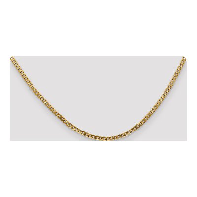 10K Yellow Gold 2.9mm 26-Inch Flat Beveled Curb Chain – view 4