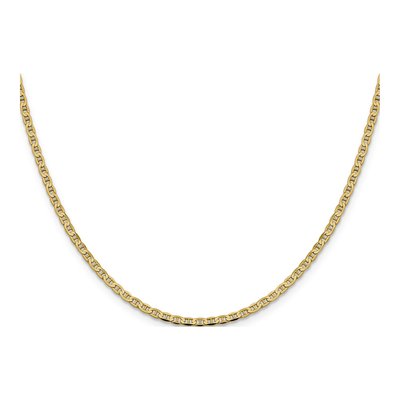 10K Yellow Gold 2.4mm Concave Anchor Chain – view 2