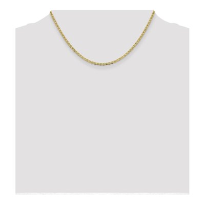 10K Yellow Gold 2.4mm Concave Anchor Chain – view 4