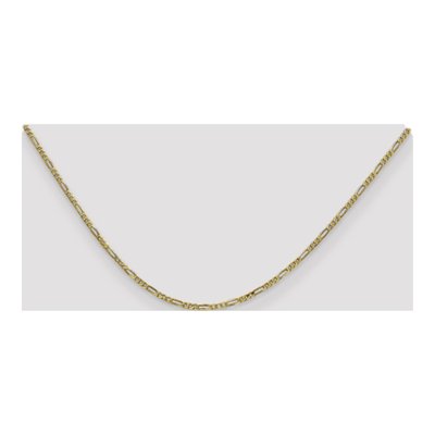 10K Yellow Gold 1.75mm Flat Figaro Chain – view 4