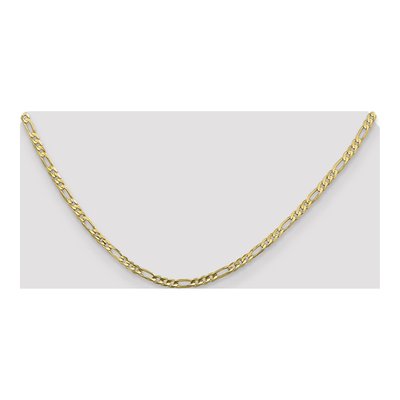 10K Yellow Gold 3mm Flat Figaro Chain – view 4