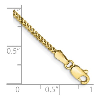10K Yellow Gold 1.3mm Franco Chain Bracelet – view 2