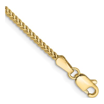 10K Yellow Gold 1.3mm Franco Chain Bracelet