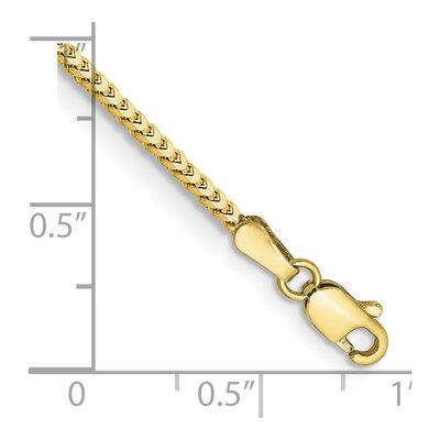 10K Yellow Gold 1.5mm Franco Chain Bracelet – view 2