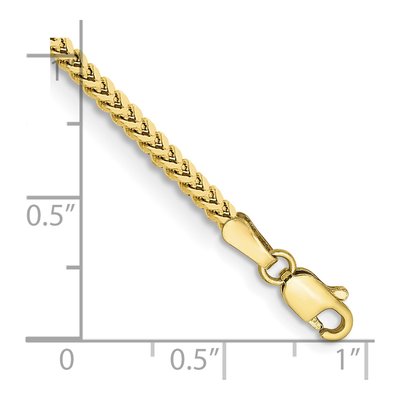 10K Yellow Gold 2mm Franco Chain Bracelet – view 2