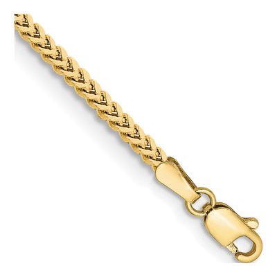10K Yellow Gold 2mm Franco Chain Bracelet