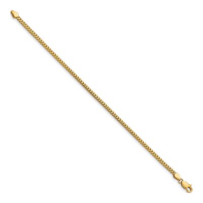 10K Yellow Gold 2.5mm Franco Chain Bracelet – view 2