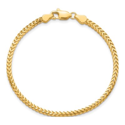 10K Yellow Gold 2.5mm Franco Chain Bracelet – view 3