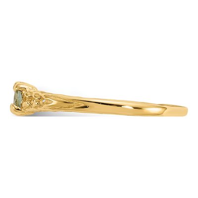 10K Yellow Gold Aquamarine March Birthstone Baby Ring – view 3
