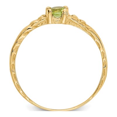 10K Yellow Gold Peridot Baby Ring – view 2