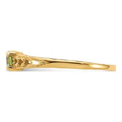 10K Yellow Gold Peridot Baby Ring – view 3