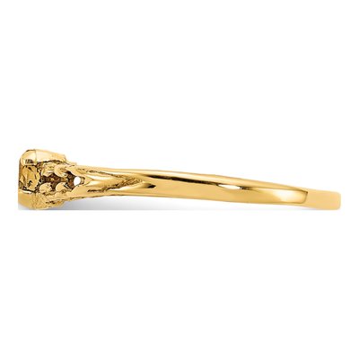 10K Yellow Gold Citrine Baby Ring – view 3
