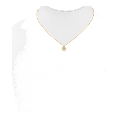 10K Yellow Gold Peridot Heart Birthstone Pendant Necklace – view 4