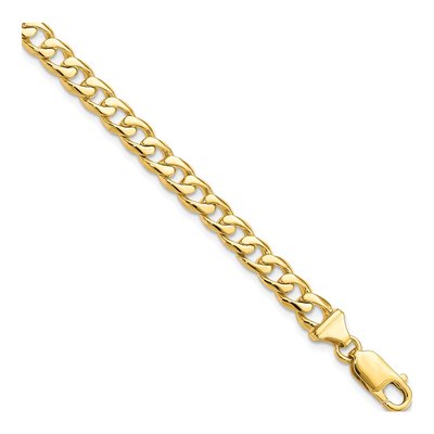 10K Yellow Gold Fancy Curb Link Bracelet