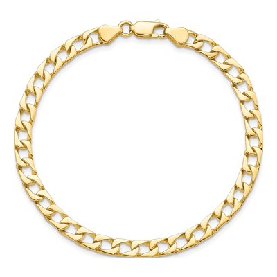 10K Yellow Gold Curb Link Bracelet – view 3
