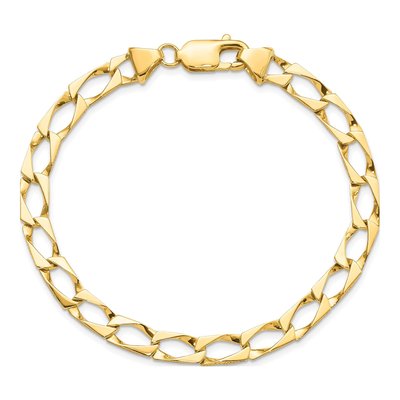 10K Yellow Gold Fancy Link Bracelet – view 3