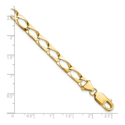 10K Yellow Gold Fancy Link Bracelet – view 4