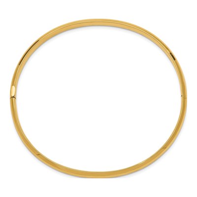 10K Yellow Gold Hinged Bangle Bracelet – view 2