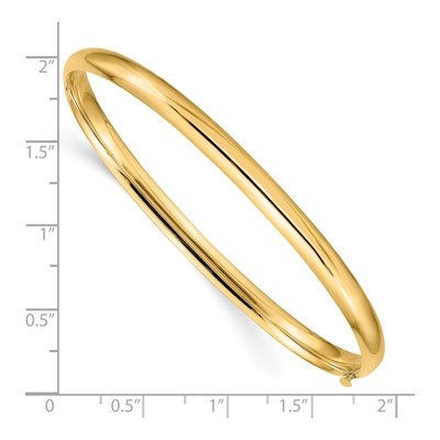 10K Yellow Gold Hinged Bangle Bracelet – view 3