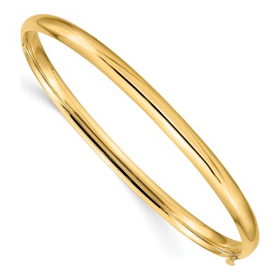 10K Yellow Gold Hinged Bangle Bracelet