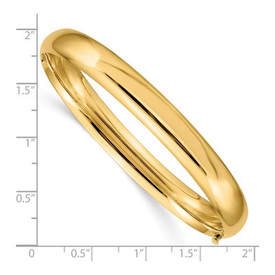 10K Yellow Gold Hinged Bangle Bracelet – view 2