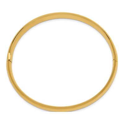 10K Yellow Gold Hinged Bangle Bracelet – view 3