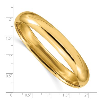 10K Yellow Gold Hinged Bangle Bracelet – view 3