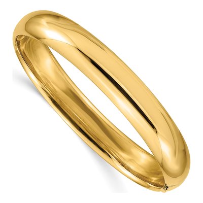 10K Yellow Gold Hinged Bangle Bracelet