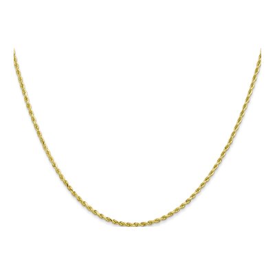 10K Yellow Gold 1.5mm Handmade Diamond-Cut Rope Chain – view 2