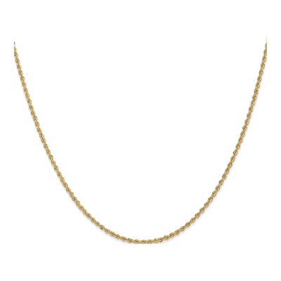 10K Yellow Gold 1.5mm Handmade Rope Chain – view 2