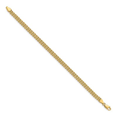 10K Yellow Gold 4.5mm Diamond-Cut Triple Rope Chain Bracelet – view 3