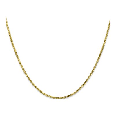 10K Yellow Gold 1.75mm Handmade Diamond-Cut Rope Chain – view 2