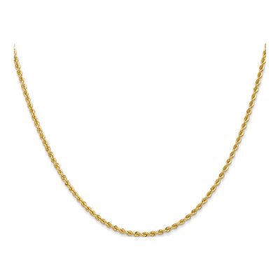 10K Yellow Gold 2mm Handmade Rope Chain – view 2